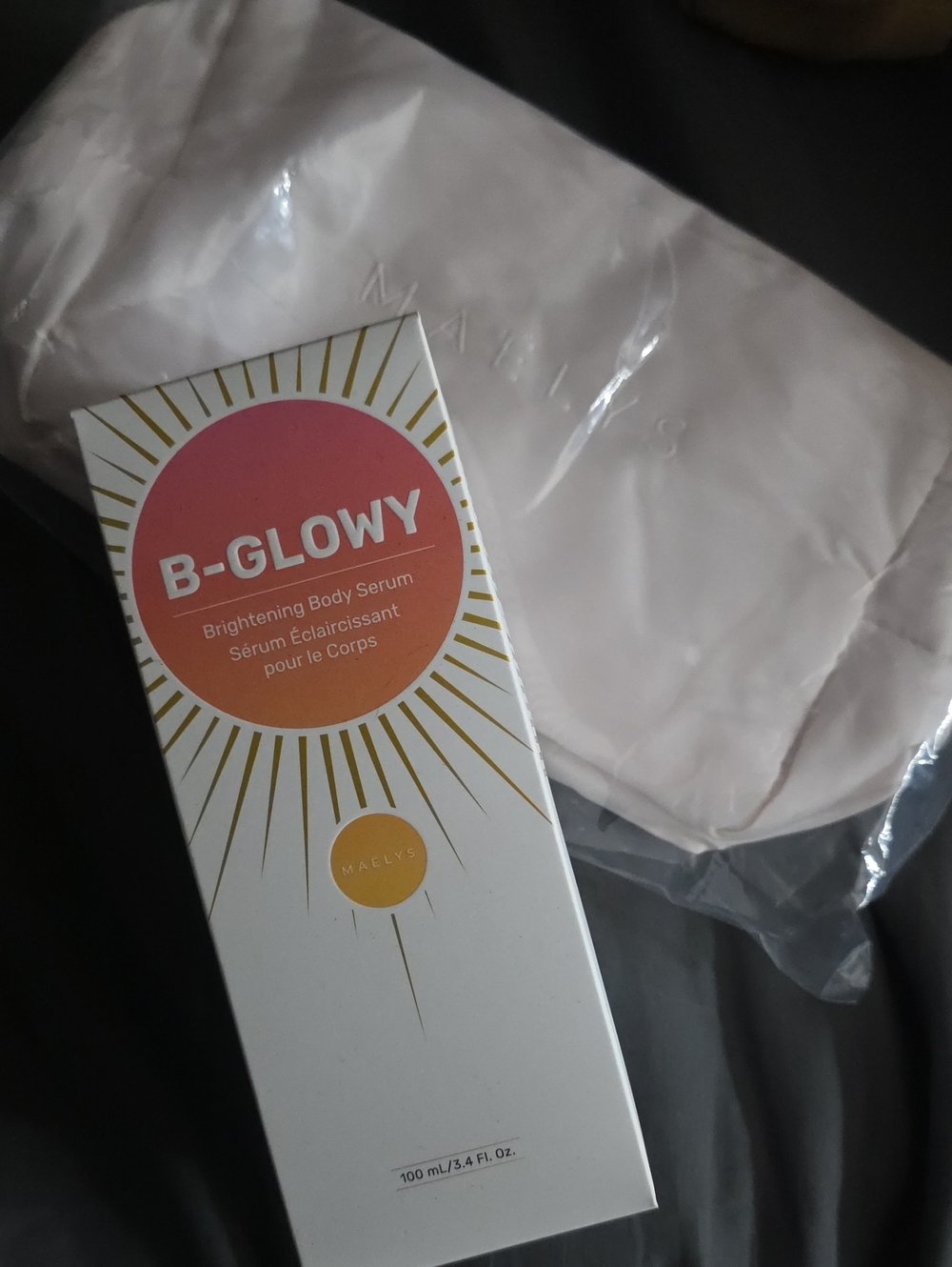 B-GLOWY Brightening Body Serum by MAELYS — Pink & White Packaging
